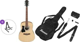 Dreadnought kitarr Ibanez V50LNJP-OPN Basic SET Open Pore Natural Dreadnought kitarr