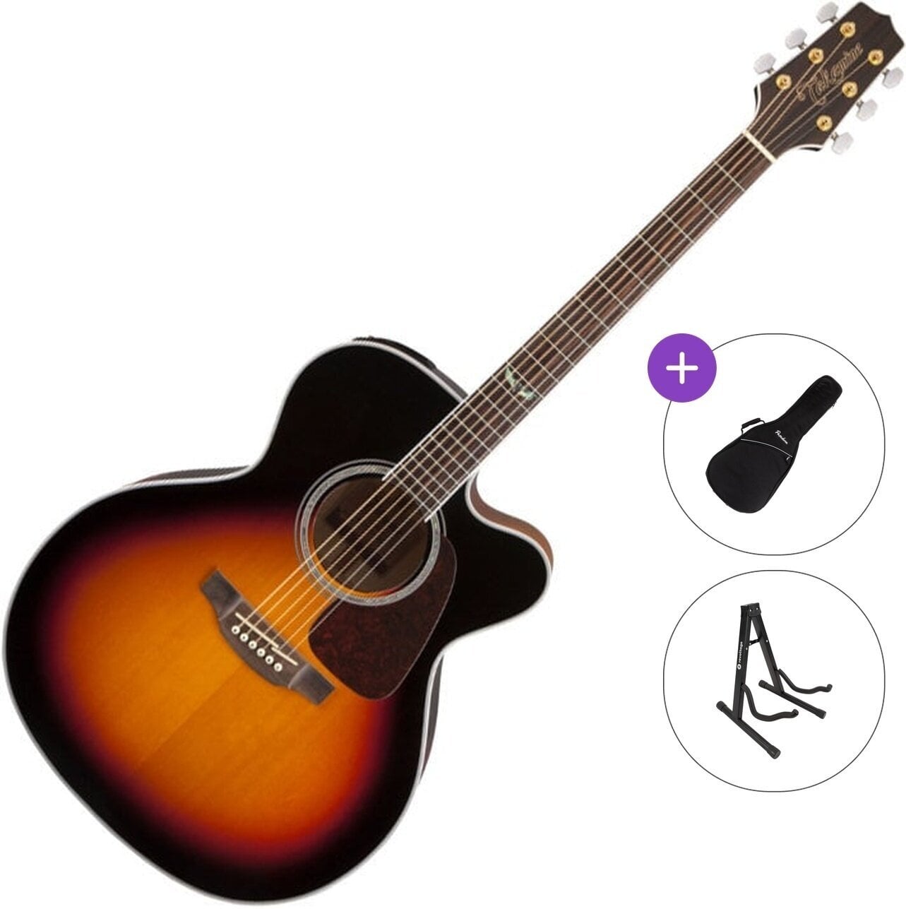 elektroakustisk guitar Takamine GJ72CE Standard SET Brown Sunburst elektroakustisk guitar