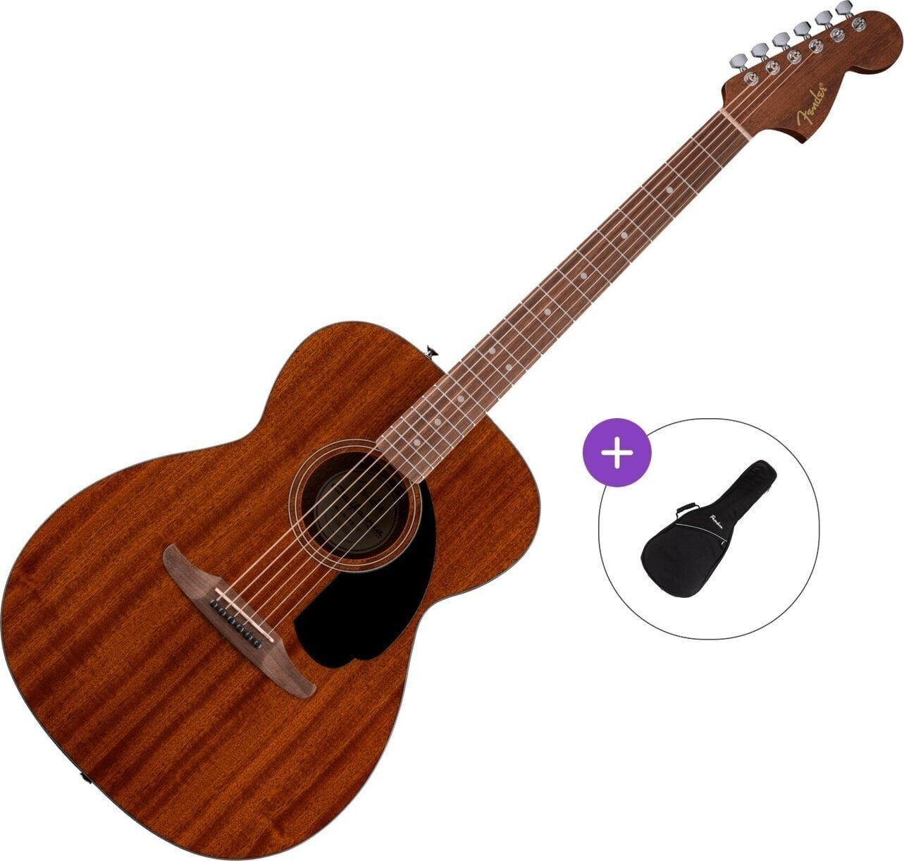 Jumbo kitarr Fender California Standard Monterey Basic SET Natural Sapele Jumbo kitarr