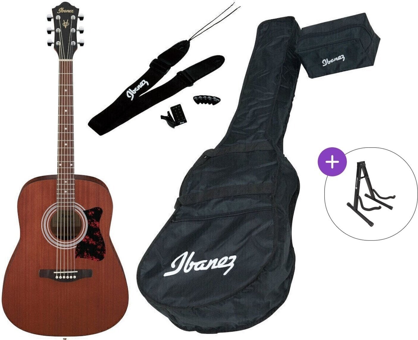 Ακουστική Κιθάρα Ibanez V54NJP Pack Basic SET Open Pore Natural Ακουστική Κιθάρα