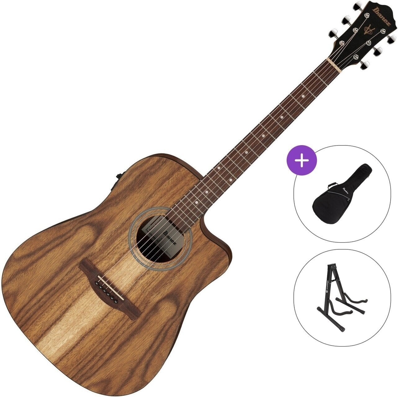 Elektroakustinen kitara Ibanez V40WSCE-OPB Standard SET Open Pore Brown Elektroakustinen kitara