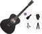 Akustická kytara SX SO104 Premium SET Matte Black Akustická kytara