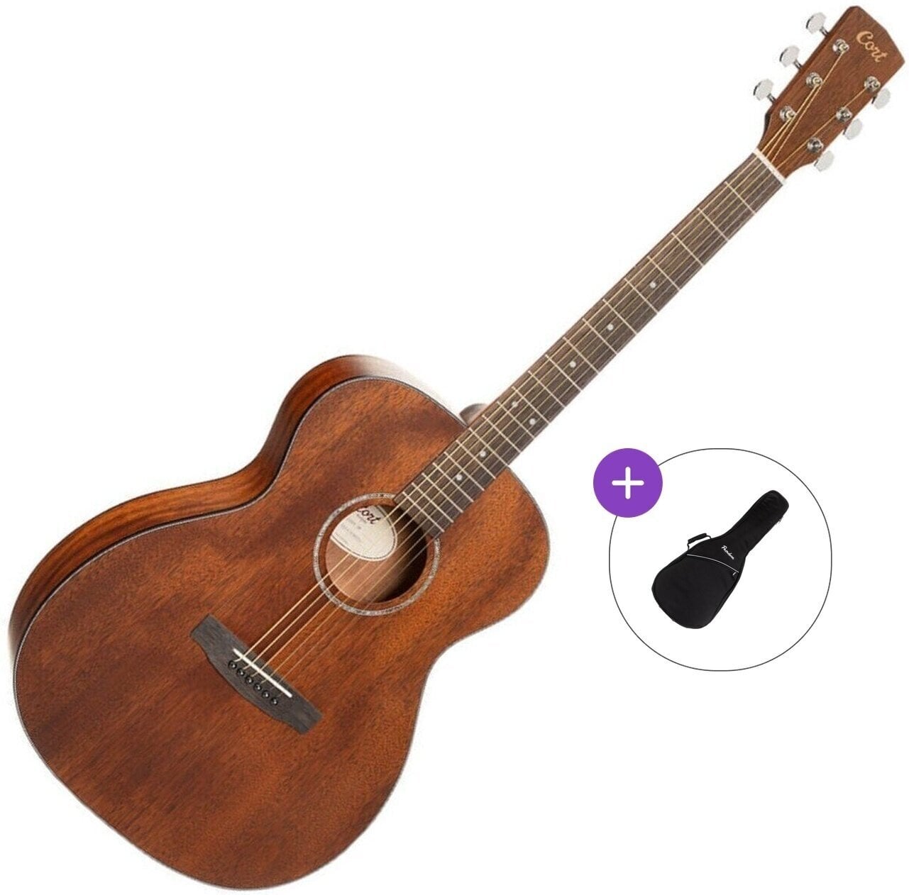 Chitarra Acustica Jumbo Cort L60M Basic SET Open Pore Chitarra Acustica Jumbo