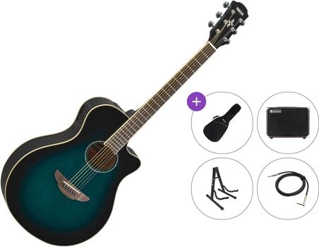 elektroakustiline kitarr Yamaha APX600 Premium SET Oriental Blue Burst elektroakustiline kitarr - 1