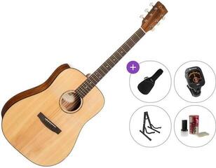 Akustikgitarre Cort EARTH 60 Premium SET Natural Gloss Akustikgitarre