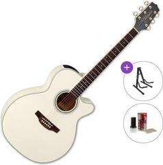 Elektroakustična jumbo Takamine GN37CE PW Standard SET Pearl White Elektroakustična jumbo