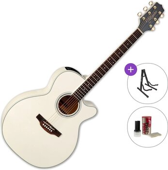 elektroakustisk guitar Takamine GN37CE PW Standard SET Pearl White elektroakustisk guitar - 1