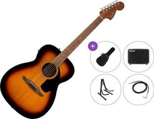 Guitare Jumbo acoustique-électrique Fender California Standard Monterey E Premium SET 3-Color Sunburst Guitare Jumbo acoustique-électrique