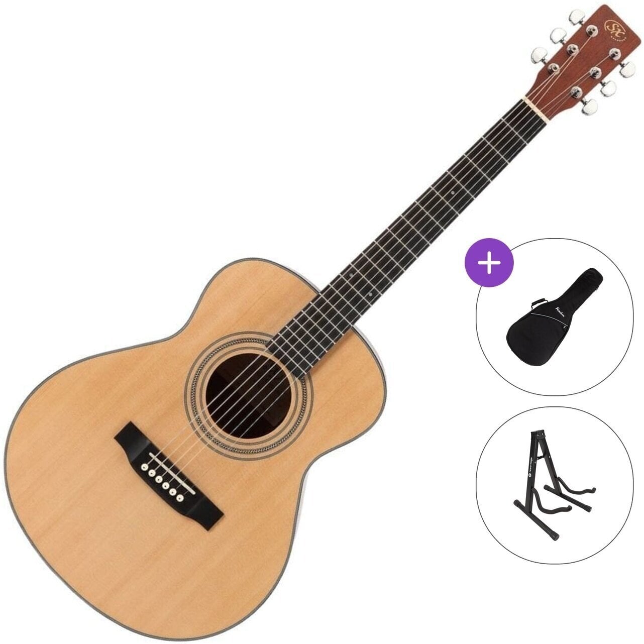 Jumbo kitarr SX SS700-NT Standard SET Natural Jumbo kitarr