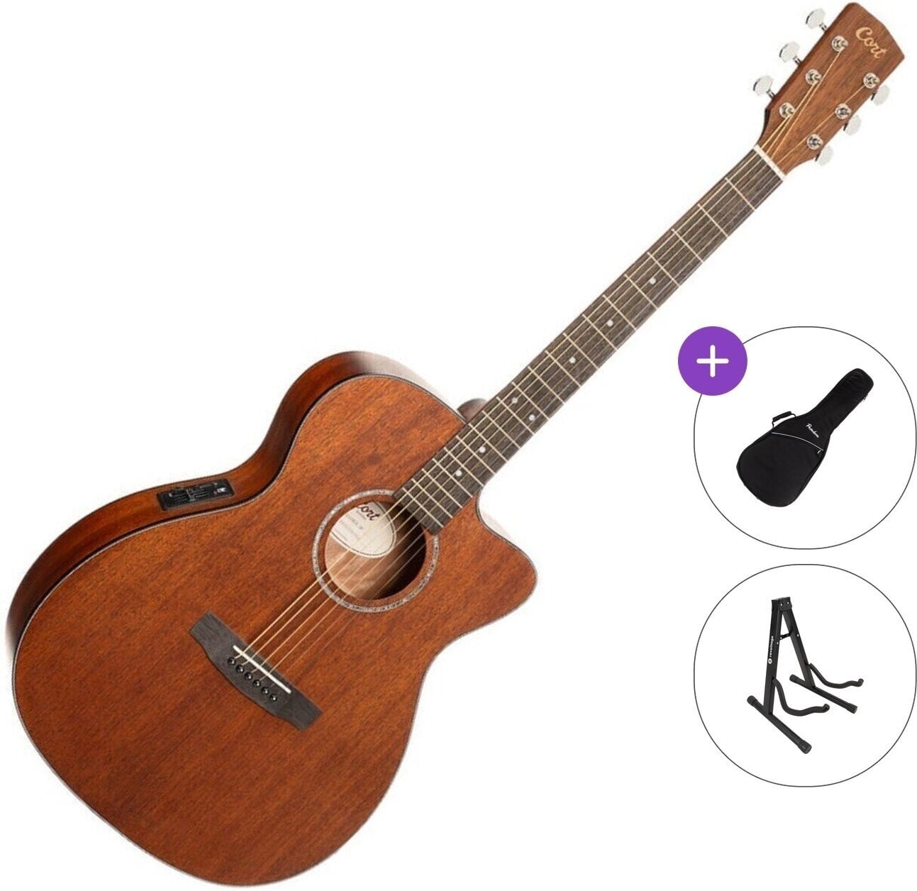 guitarra eletroacústica Cort L60MCE Standard SET Open Pore guitarra eletroacústica