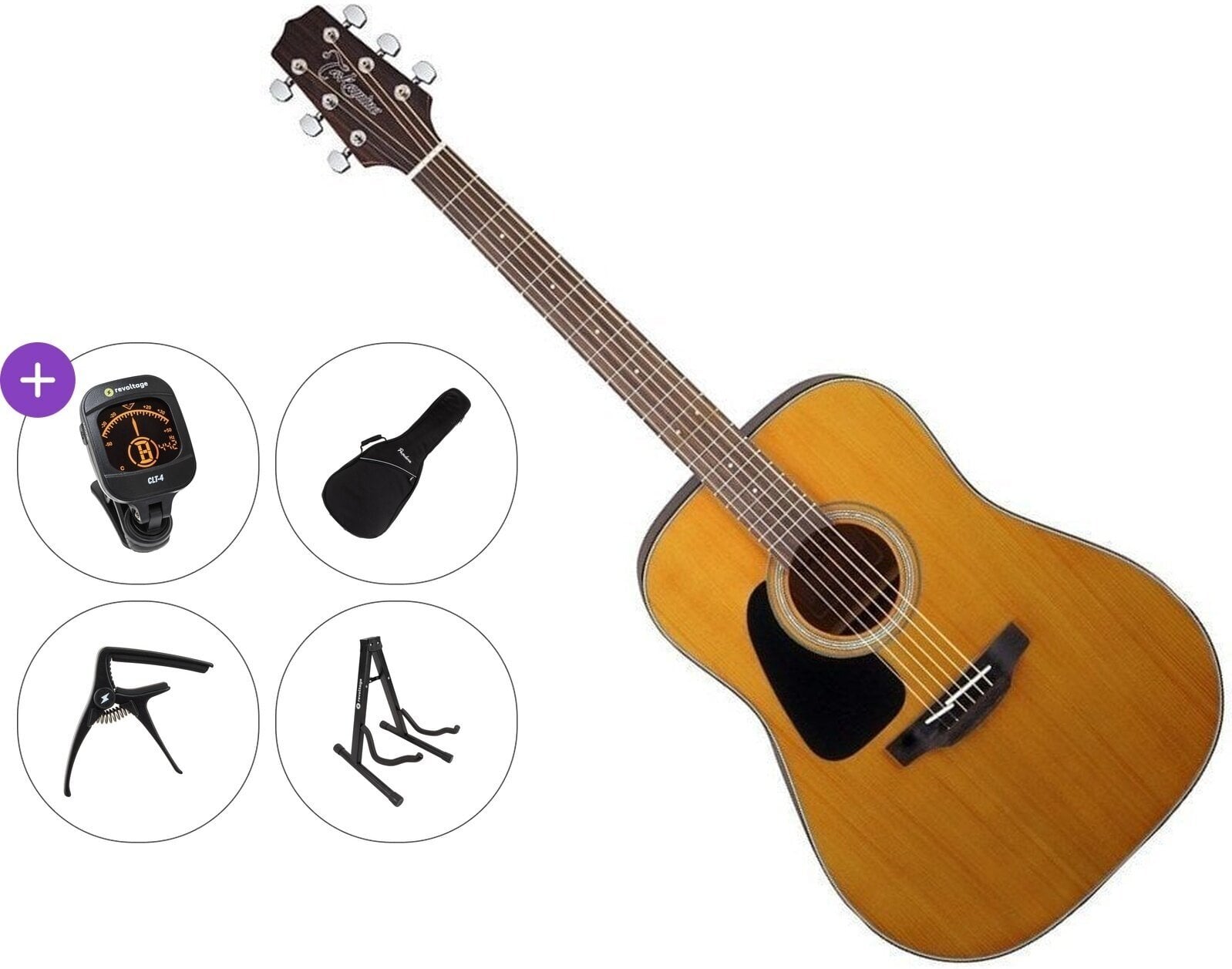 Akustikgitarre Takamine GD30 Premium SET Natural Akustikgitarre