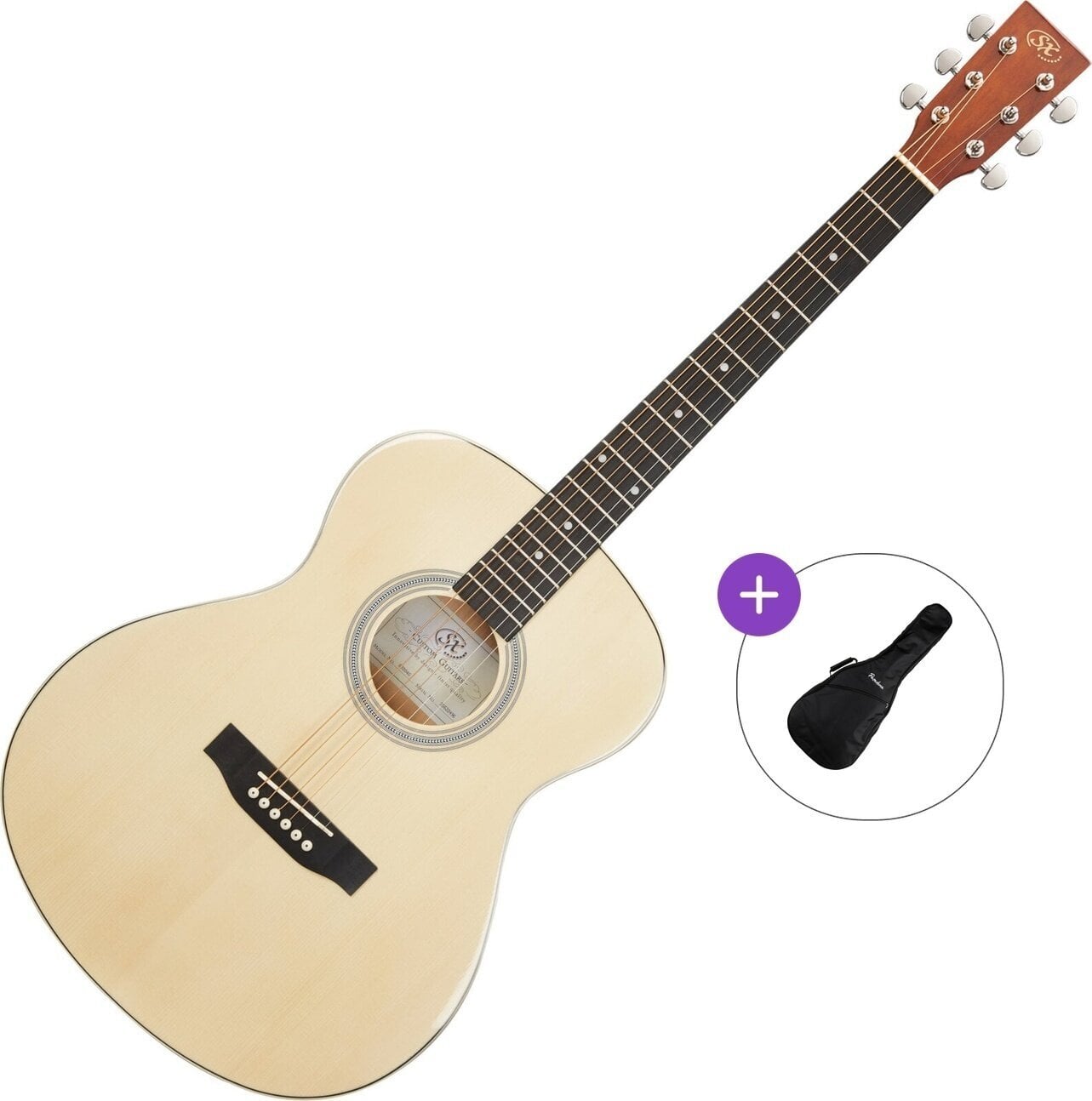 Guitarra folk SX SO204G Basic SET Natural Guitarra folk