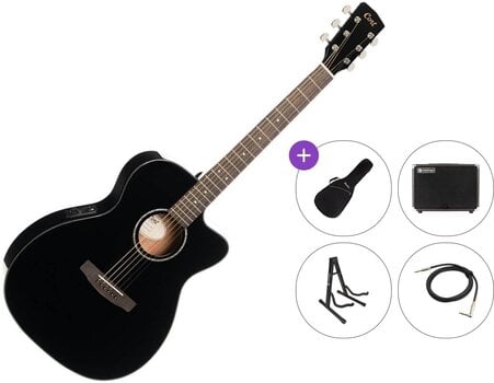 Chitarra Semiacustica Jumbo Cort L60CE Premium SET Black Gloss Chitarra Semiacustica Jumbo - 1