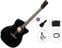 Chitarra Semiacustica Jumbo Cort L60CE Premium SET Black Gloss Chitarra Semiacustica Jumbo