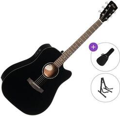elektroakustiline kitarr Cort EARTH 60CE Standard SET Black Gloss elektroakustiline kitarr