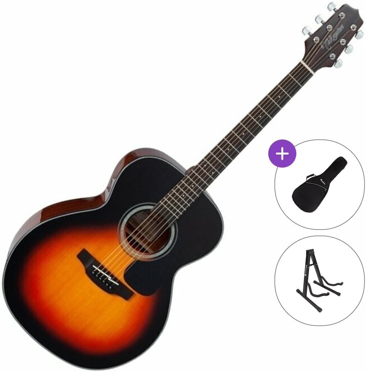 Jumbo Guitar Takamine GN30 Standard SET Brown Sunburst Jumbo Guitar
