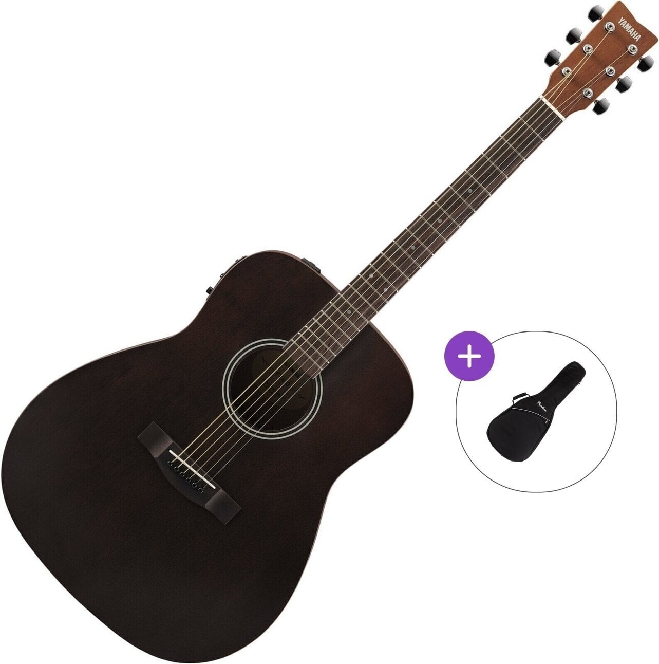 Dreadnought z elektroniką Yamaha FX400 Basic SET Smoky Black Dreadnought z elektroniką