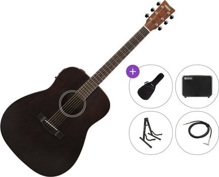 elektroakustisk gitarr Yamaha FX400 Premium SET Smoky Black elektroakustisk gitarr - 1