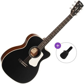 Jumbo Elektro-Akustikgitarren Cort L100OCF-CED Basic SET Black Satin Jumbo Elektro-Akustikgitarren - 1
