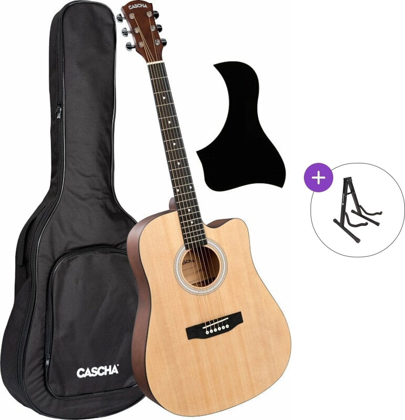 Akustikgitarre Cascha CGA110 Basic SET Natural Akustikgitarre