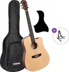Akustikgitarre Cascha CGA110 Basic SET Natural Akustikgitarre