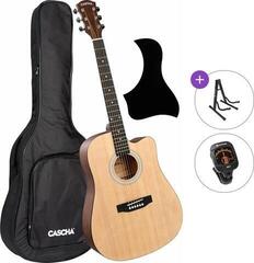 Akustikgitarre Cascha CGA110 Standard SET Natural Akustikgitarre