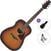 Elektro-akustična Dreadnought Ibanez AAD54E-OMH Standard SET Mahogany Sunburst Elektro-akustična Dreadnought