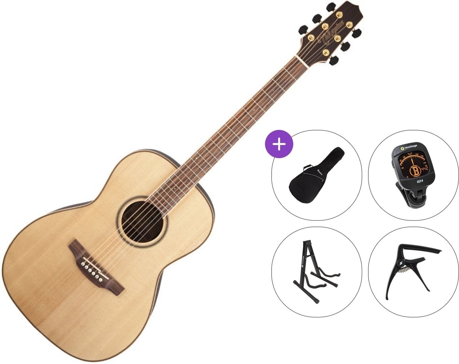Folk Guitar Takamine GY93 Premium SET Natural Folk Guitar
