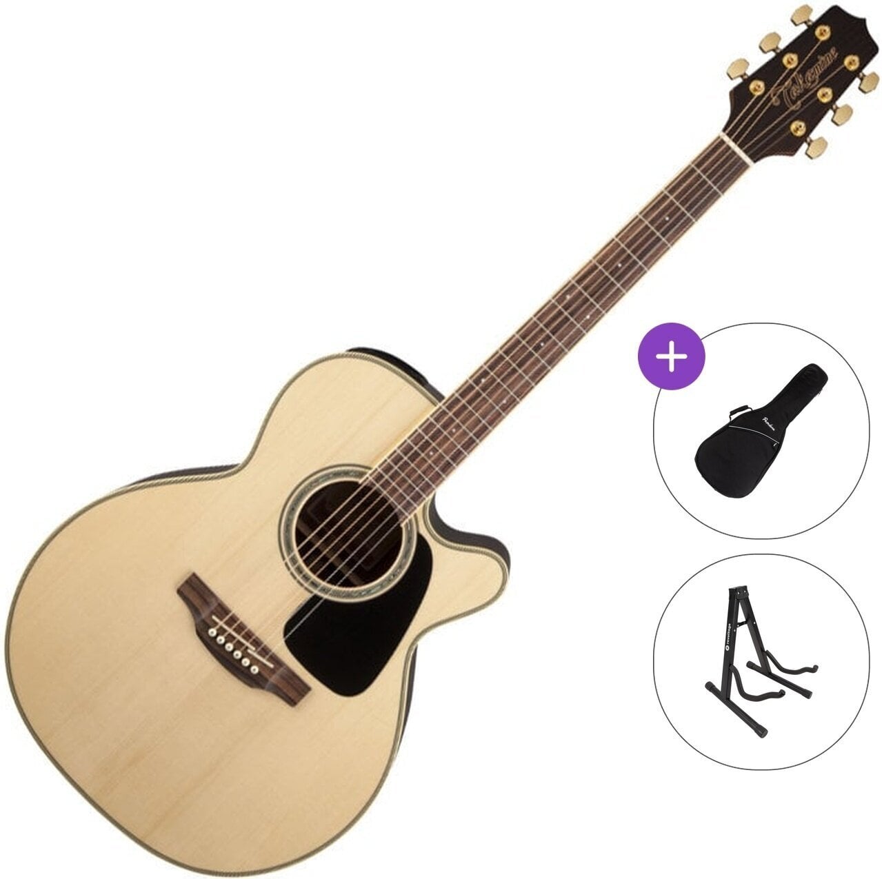 Elektroakustična jumbo Takamine GN51CE Standard SET Natural Elektroakustična jumbo