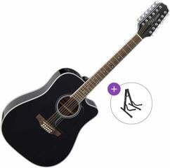 12 stygų akustinė-elektrinė gitara Takamine GD38CE Basic SET Black 12 stygų akustinė-elektrinė gitara