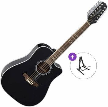 12 stygų akustinė-elektrinė gitara Takamine GD38CE Basic SET Black 12 stygų akustinė-elektrinė gitara - 1