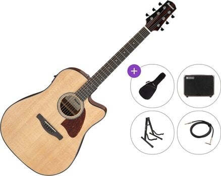 electro-acoustic guitar Ibanez AAD51CE-NT Premium SET Natural electro-acoustic guitar - 1