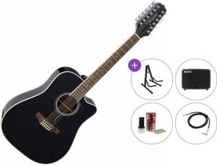12 stygų akustinė-elektrinė gitara Takamine GD38CE Premium SET Black 12 stygų akustinė-elektrinė gitara
