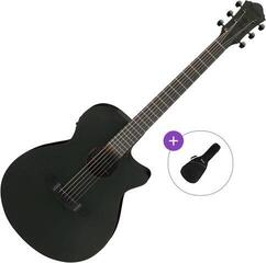 Jumbo Elektro-Akustikgitarren Ibanez AEG621-BOT Basic SET Black Out Jumbo Elektro-Akustikgitarren