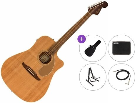 Dreadnought elektro-akoestische gitaar Fender Redondo Player Premium SET Natural Dreadnought elektro-akoestische gitaar - 1