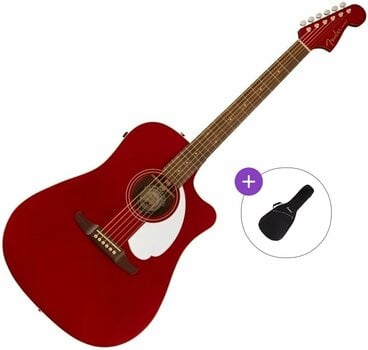 Dreadnought elektro-akoestische gitaar Fender Redondo Player Basic SET Candy Apple Red Dreadnought elektro-akoestische gitaar - 1