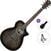 Jumbo Elektro-Akustikgitarren Ibanez AEWC16QA-TKH Standard SET Transparent Black Sunburst Jumbo Elektro-Akustikgitarren