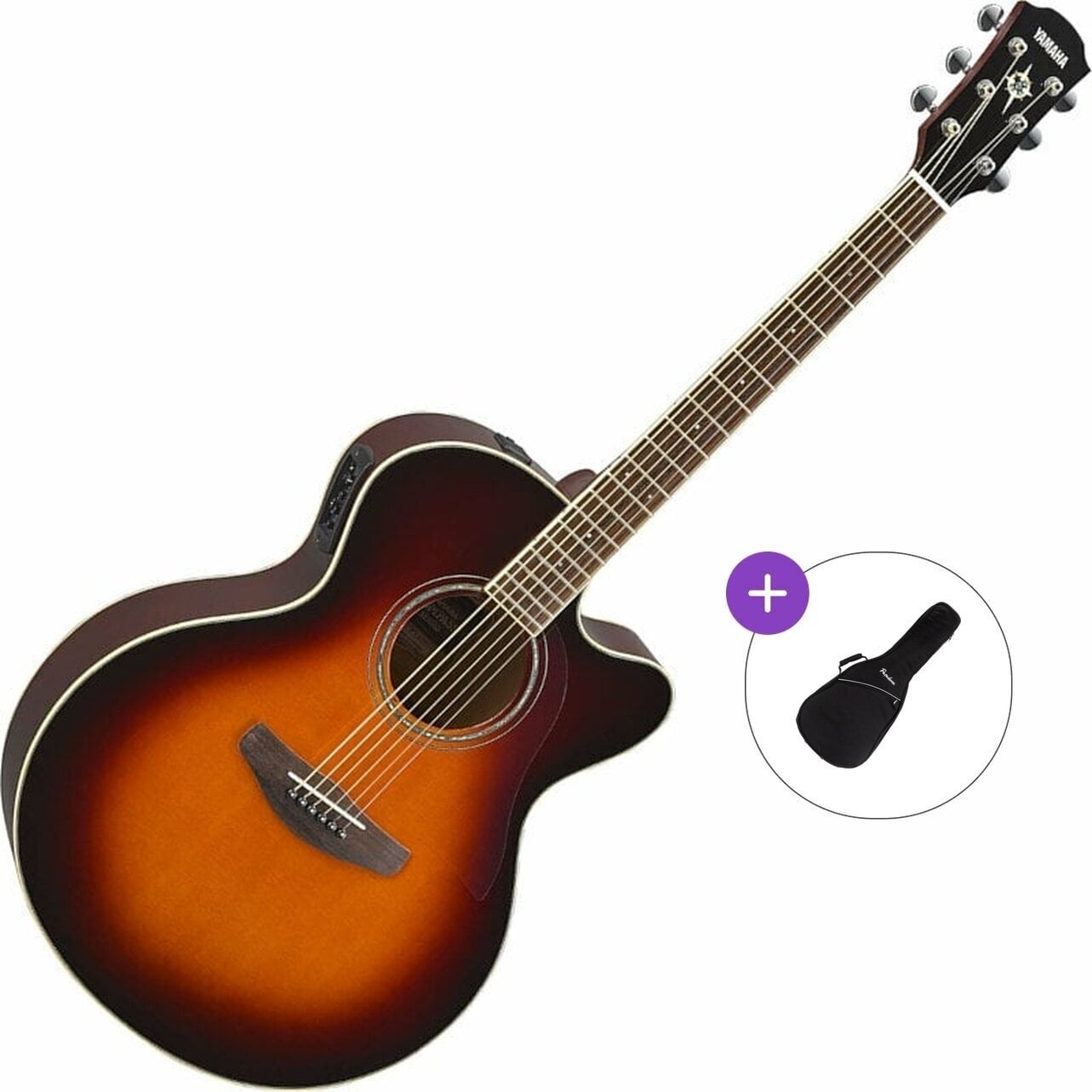 Elektro-akustična jumbo gitara Yamaha CPX600 Basic SET Old Violin Sunburst Elektro-akustična jumbo gitara
