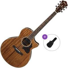 Jumbo elektro-akoestische gitaar Ibanez AE245-NT Basic SET Natural Jumbo elektro-akoestische gitaar