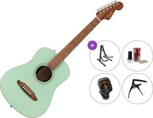 Dreadnought kitarr Fender California Standard Redondo Mini Premium SET Surf Green Dreadnought kitarr