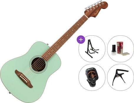 Dreadnought kitarr Fender California Standard Redondo Mini Premium SET Surf Green Dreadnought kitarr - 1