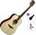 Dreadnought-gitarr LAG Tramontane 88 T88D Standard SET Natural Dreadnought-gitarr