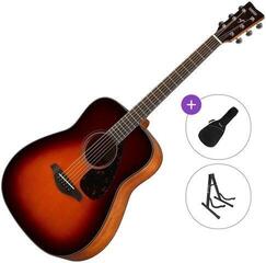 Dreadnought-gitar Yamaha FG800 Standard SET Brown Sunburst Dreadnought-gitar