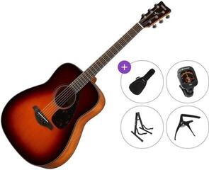 Dreadnought-gitar Yamaha FG800 Premium SET Brown Sunburst Dreadnought-gitar