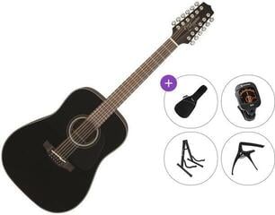 12-keelne akustiline kitarr Takamine GD30-12 Premium SET Black 12-keelne akustiline kitarr