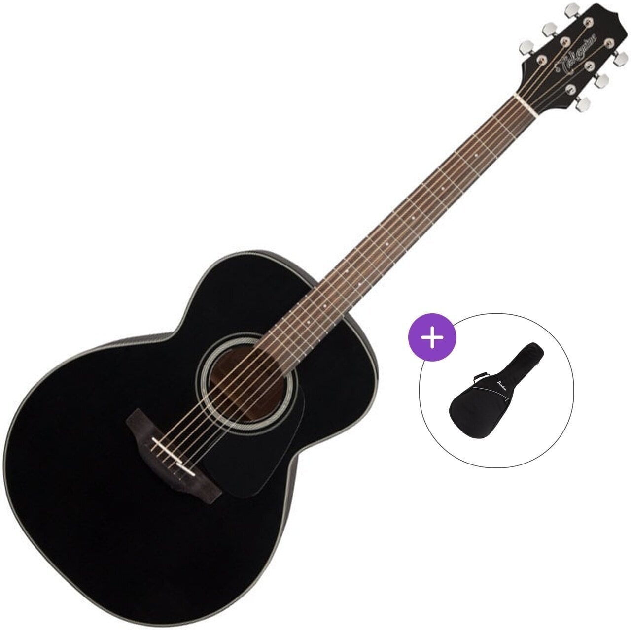 Jumbo Guitar Takamine GN30 Basic SET Black Jumbo Guitar