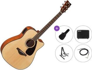 elektroakustisk gitar Yamaha FGX800C Premium SET Natural elektroakustisk gitar
