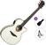 Chitarra Semiacustica Jumbo LAG Tramontane 118 T118ASCE-IVO Standard SET Ivory Chitarra Semiacustica Jumbo