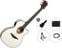 Chitarra Semiacustica Jumbo LAG Tramontane 118 T118ASCE-IVO Premium SET Ivory Chitarra Semiacustica Jumbo