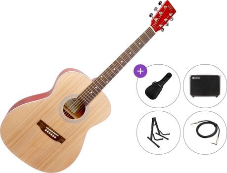 Folk-kitara SX SO204 Premium SET Natural-Transparent Red Folk-kitara - 1